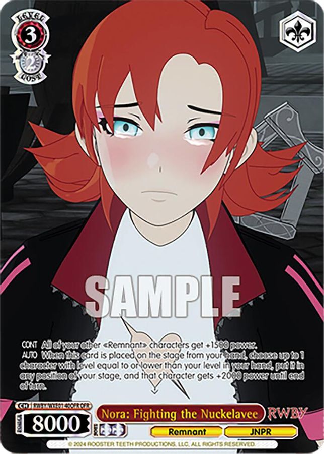 Nora: Fighting the Nuckelavee OverFrameRare waifu card — Weiss Schwarz