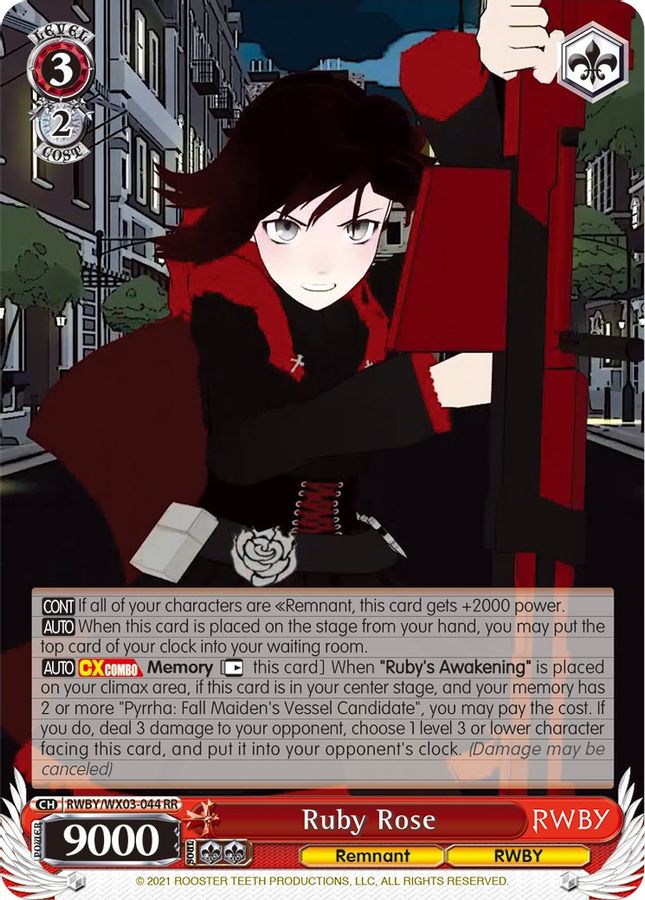 Ruby Rose RR waifu card — Weiss Schwarz