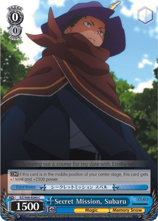 Subaru C waifu card — Weiss Schwarz