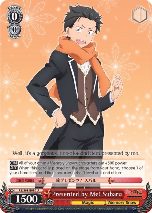 Subaru U waifu card — Weiss Schwarz