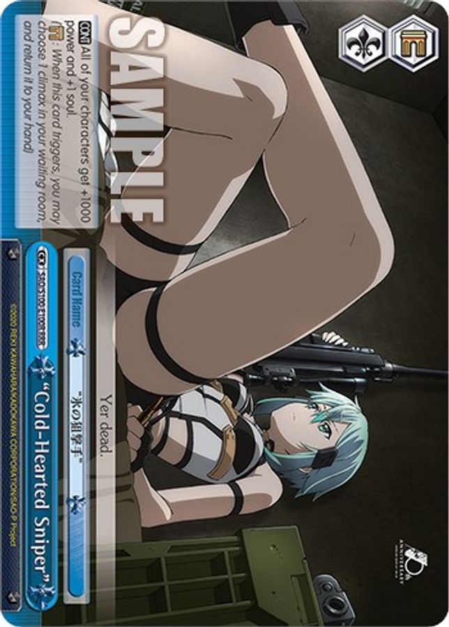 "Cold-Hearted Sniper" RRR waifu card — Weiss Schwarz