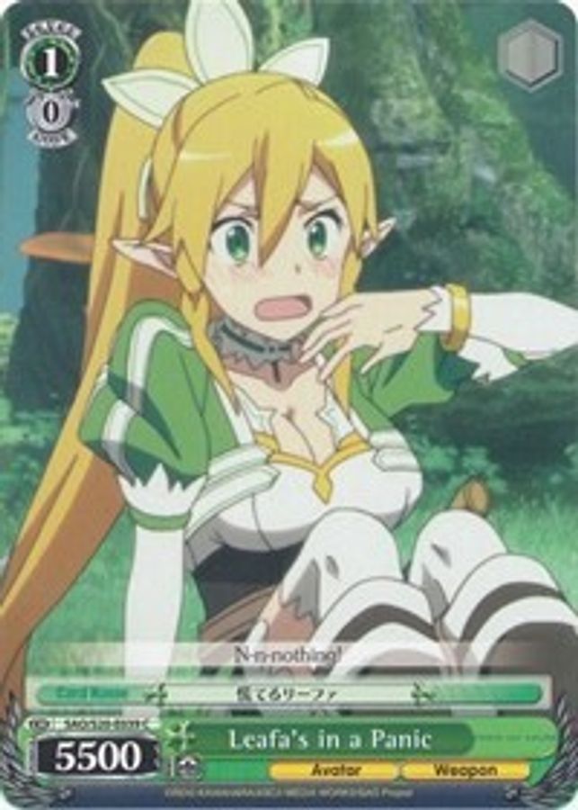 Leafa's in a Panic C waifu card — Weiss Schwarz