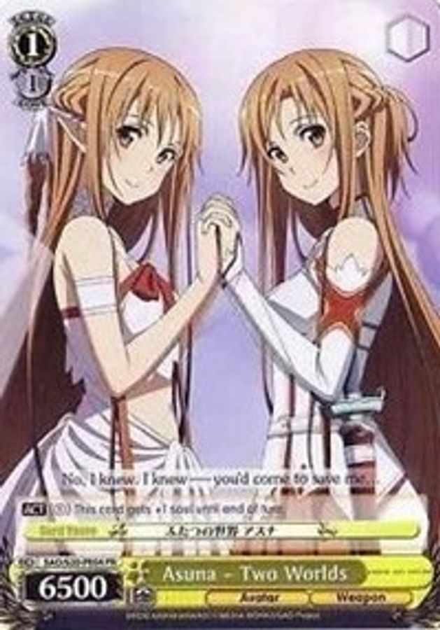 Asuna - Two Worlds Promo waifu card — Weiss Schwarz
