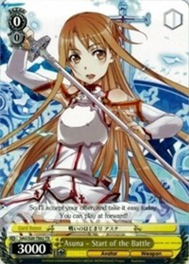 Asuna - Start of the Battle TrialDeck waifu card — Weiss Schwarz