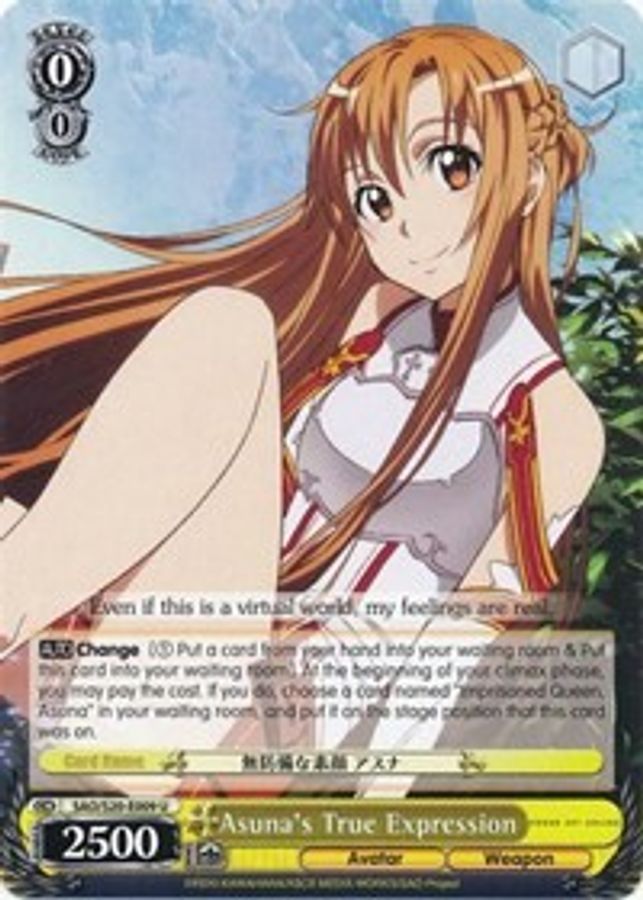 Asuna's True Expression U waifu card — Weiss Schwarz