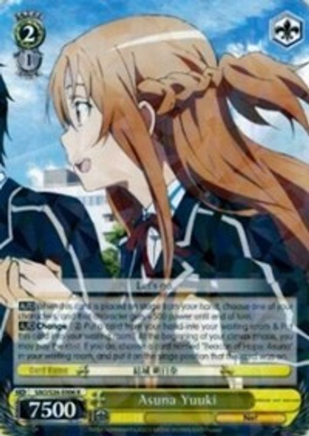 Asuna Yuuki R waifu card — Weiss Schwarz