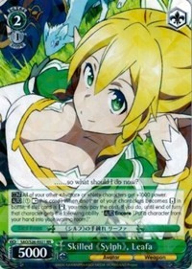 Leafa RR waifu card — Weiss Schwarz