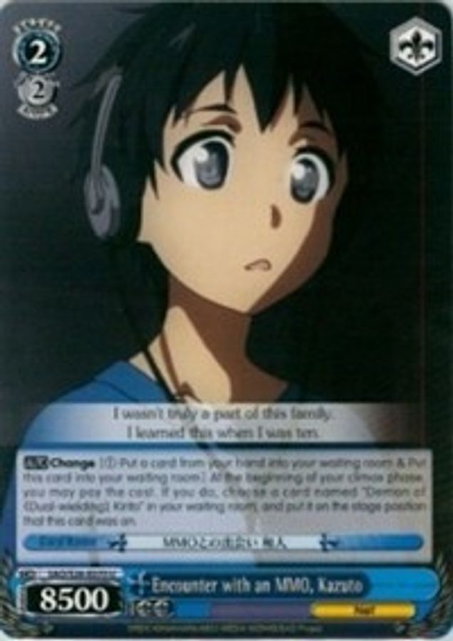 Kazuto U waifu card — Weiss Schwarz