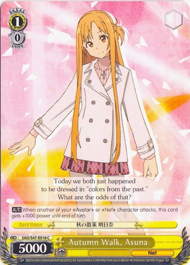 Asuna C waifu card — Weiss Schwarz