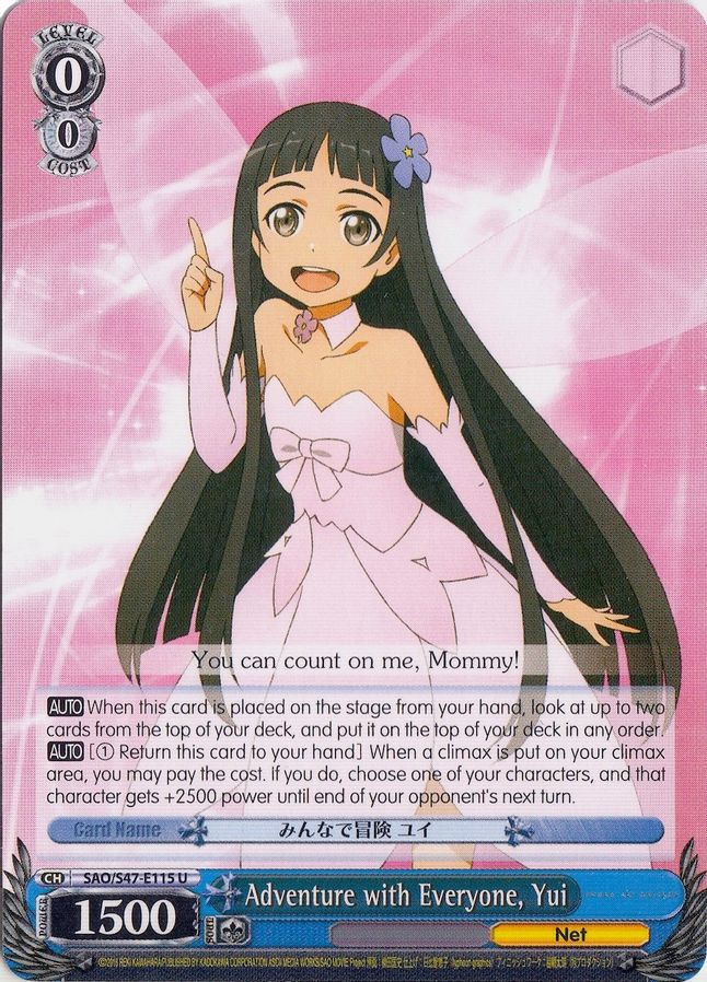 Yui U waifu card — Weiss Schwarz