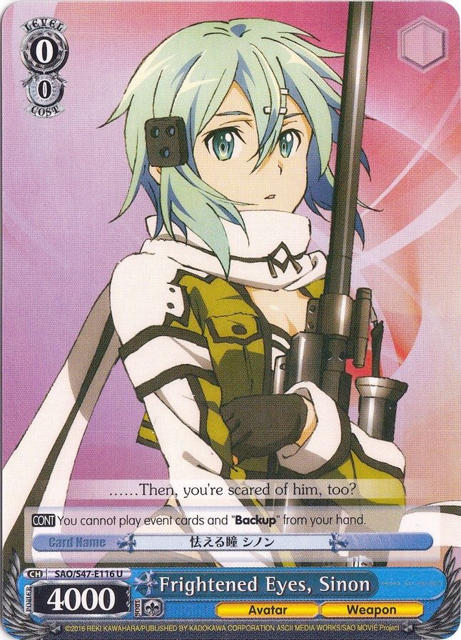 Sinon U waifu card — Weiss Schwarz