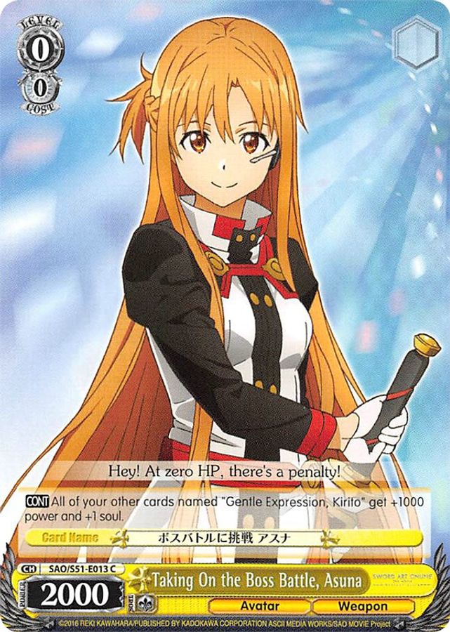 Asuna C waifu card — Weiss Schwarz