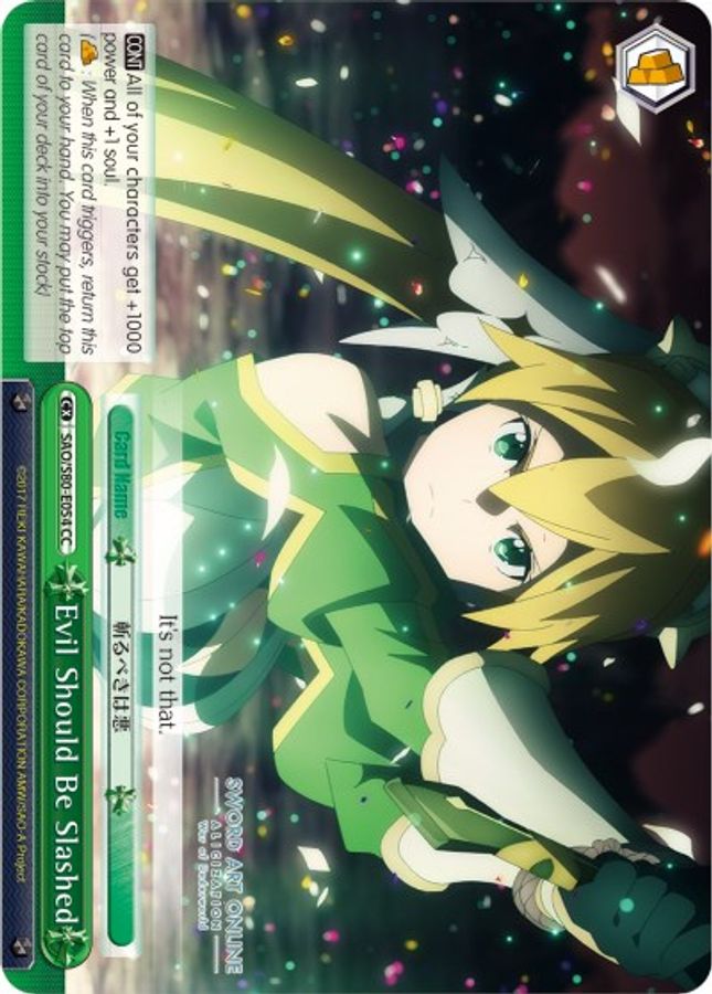Evil Should Be Slashed CC waifu card — Weiss Schwarz