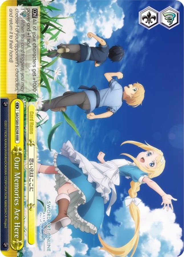 Our Memories Are Here RRR waifu card — Weiss Schwarz