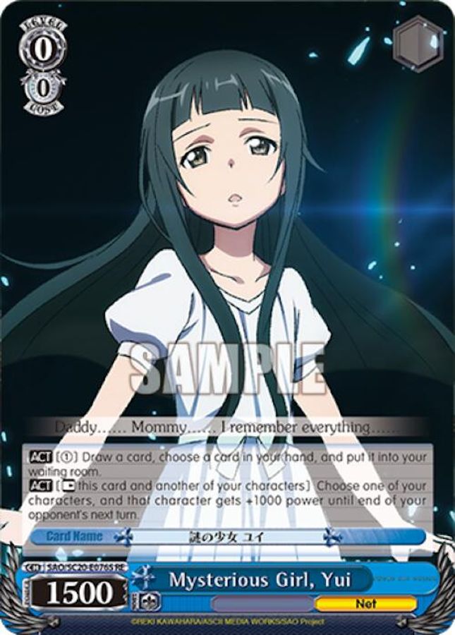 Yui SR waifu card — Weiss Schwarz