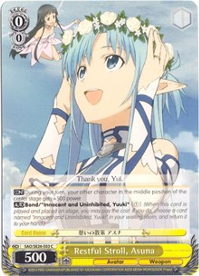 Asuna (Parallel Foil) C waifu card — Weiss Schwarz