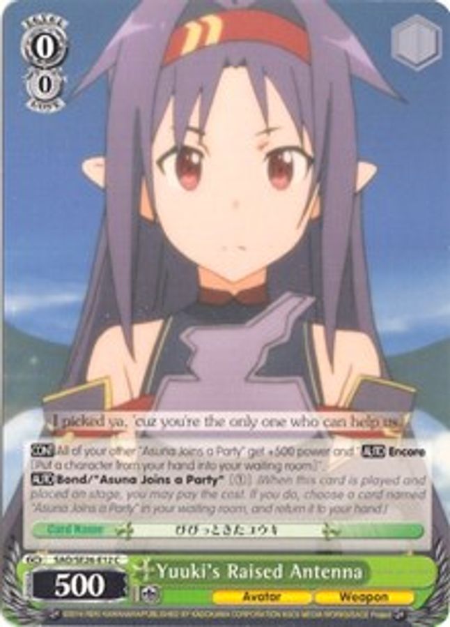 Yuuki's Raised Antenna (Parallel Foil) C waifu card — Weiss Schwarz