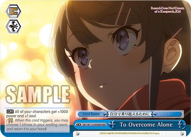 To Overcome Alone RRR waifu card — Weiss Schwarz