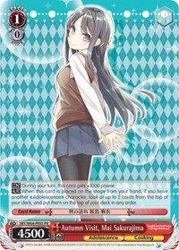 Mai Sakurajima Promo waifu card — Weiss Schwarz