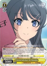 Mai Sakurajima R waifu card — Weiss Schwarz