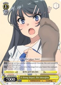 Mai Sakurajima U waifu card — Weiss Schwarz