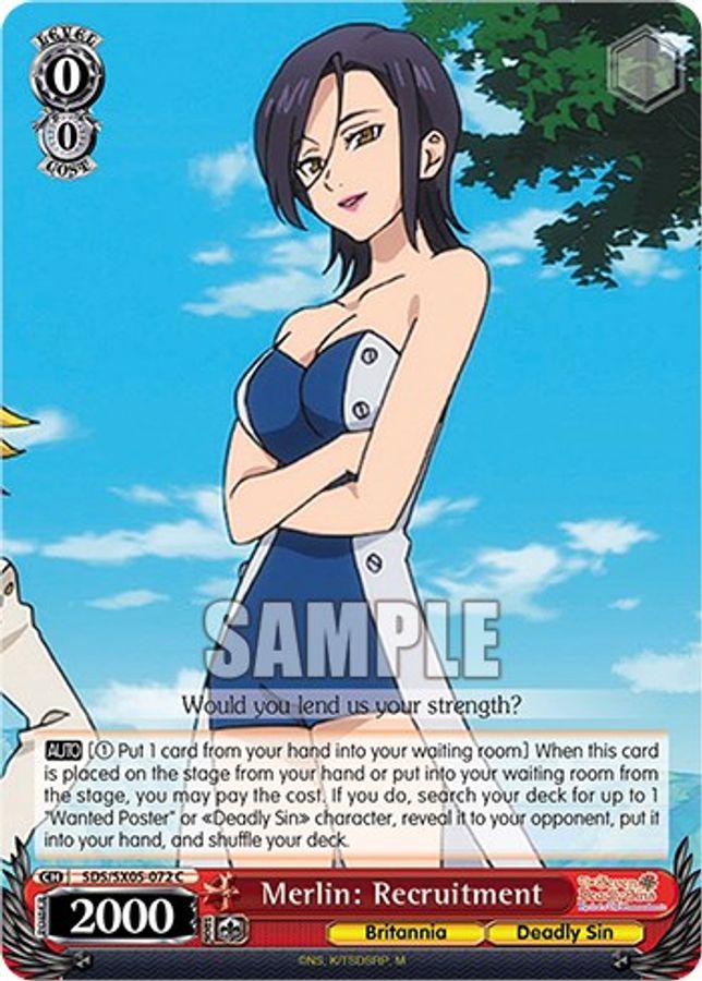 Merlin: Recruitment C waifu card — Weiss Schwarz