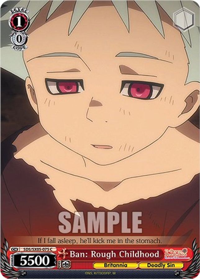 Ban: Rough Childhood C waifu card — Weiss Schwarz