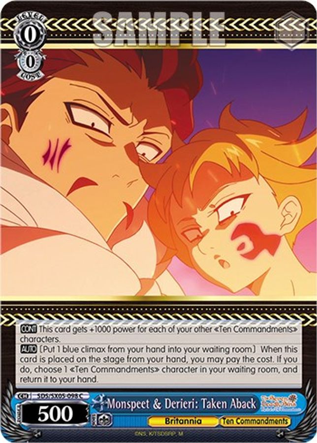 Monspeet & Derieri: Taken Aback C waifu card — Weiss Schwarz
