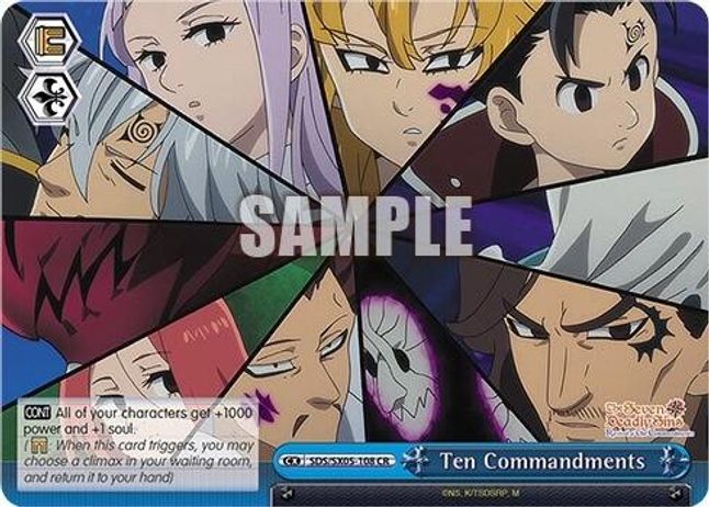 Ten Commandments CR waifu card — Weiss Schwarz