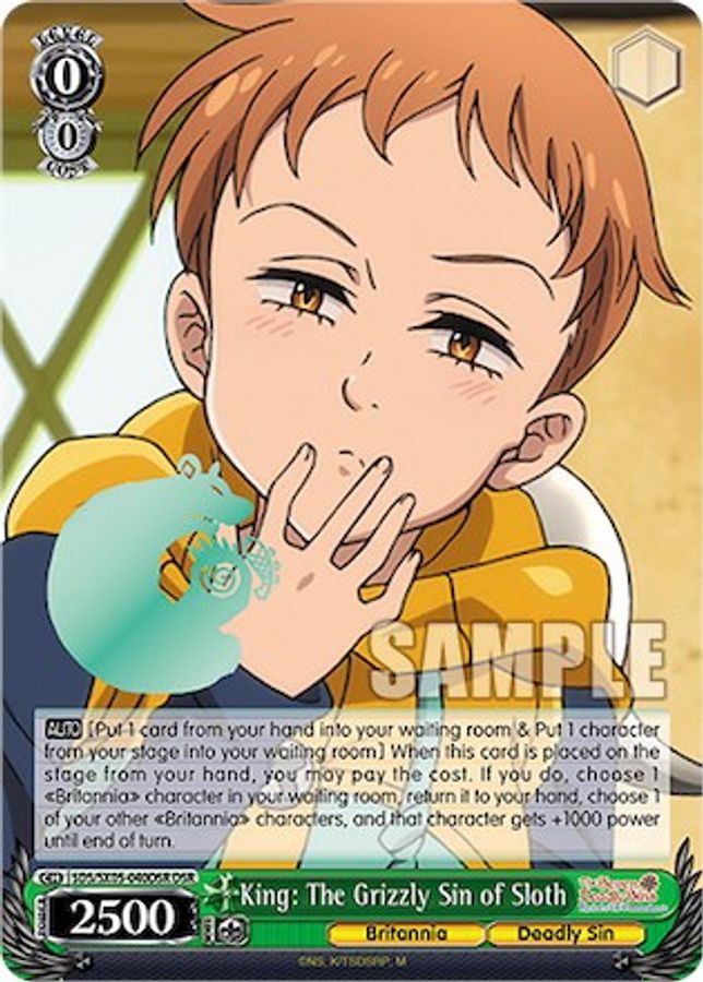 King: The Grizzly Sin of Sloth DeadlySinRare waifu card — Weiss Schwarz