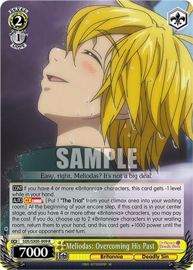 Meliodas: Overcoming His Past R waifu card — Weiss Schwarz