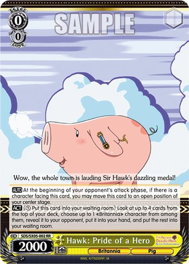 Hawk: Pride of a Hero RR waifu card — Weiss Schwarz