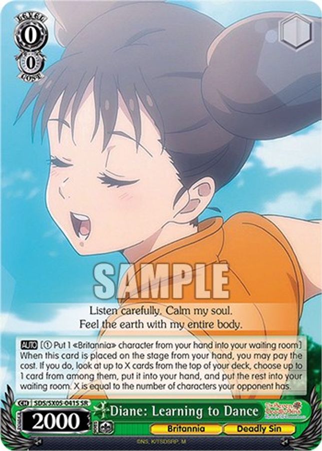 Diane: Learning to Dance SR waifu card — Weiss Schwarz