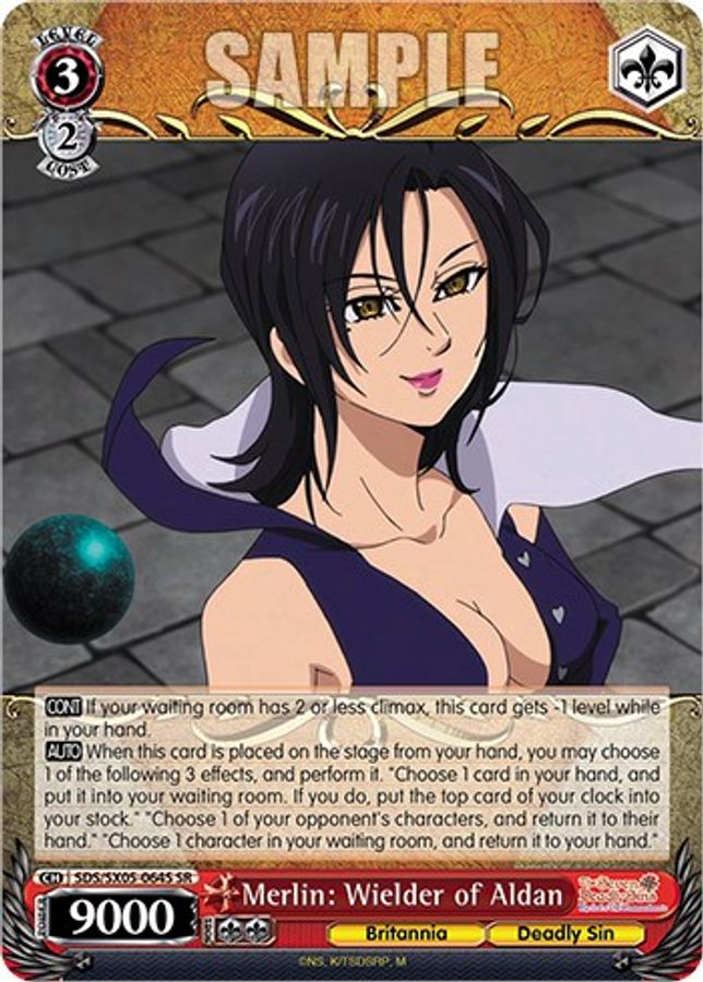 Merlin: Wielder of Aldan SR waifu card — Weiss Schwarz