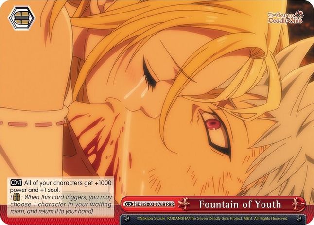 Fountain of Youth RRR waifu card — Weiss Schwarz