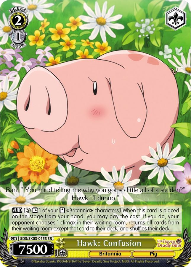 Hawk: Confusion SR waifu card — Weiss Schwarz