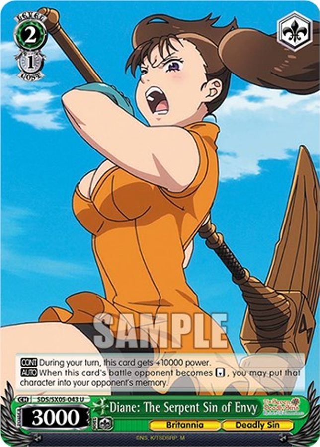 Diane: The Serpent Sin of Envy U waifu card — Weiss Schwarz