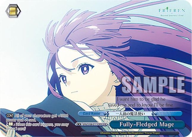 Fully-Fledged Mage OverFrameRare waifu card — Weiss Schwarz
