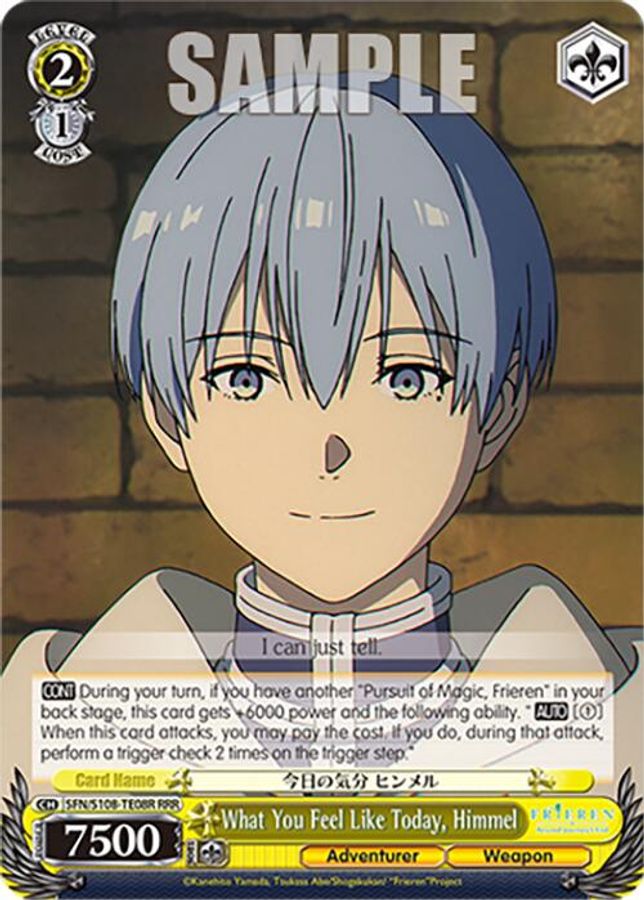 Himmel RRR waifu card — Weiss Schwarz