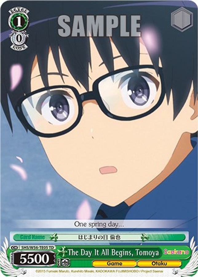 Tomoya TrialDeck waifu card — Weiss Schwarz