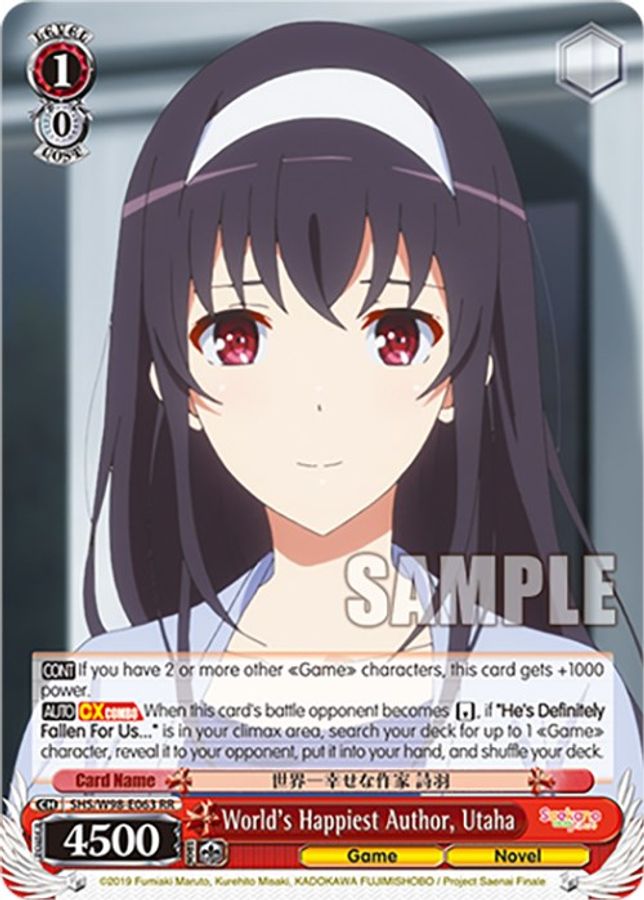 Utaha RR waifu card — Weiss Schwarz