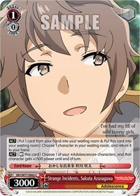Sakuta Azusagawa C waifu card — Weiss Schwarz