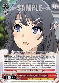 Mai Sakurajima RR waifu card — Weiss Schwarz