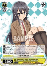 Mai Sakurajima SR waifu card — Weiss Schwarz