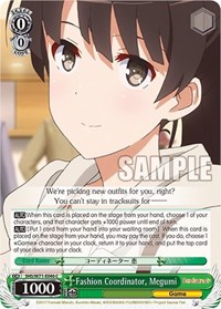 Megumi C waifu card — Weiss Schwarz