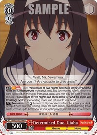Utaha R waifu card — Weiss Schwarz