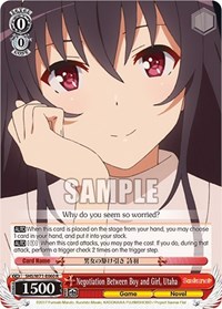 Utaha R waifu card — Weiss Schwarz