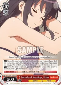 Utaha (SR) SR waifu card — Weiss Schwarz