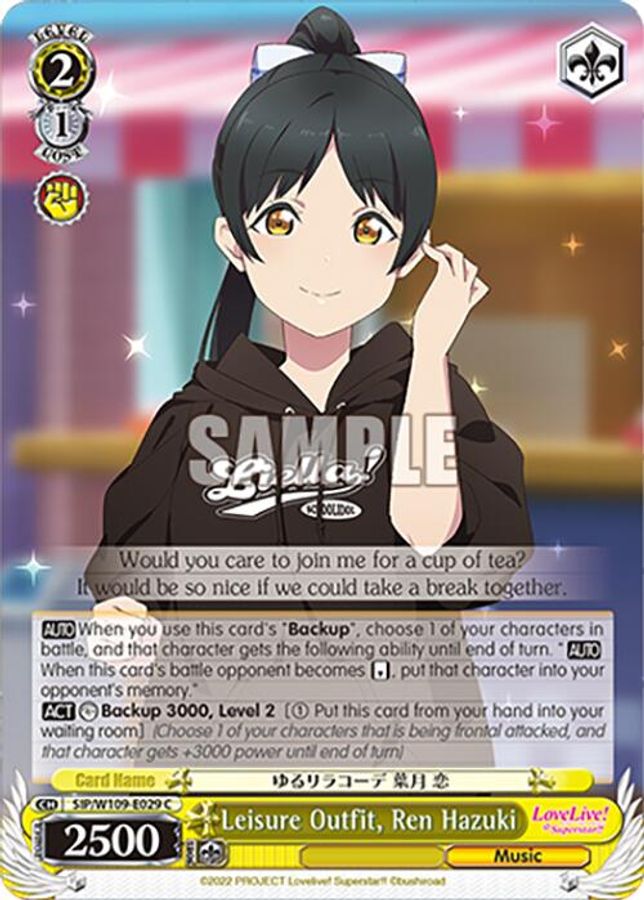 Ren Hazuki C waifu card — Weiss Schwarz
