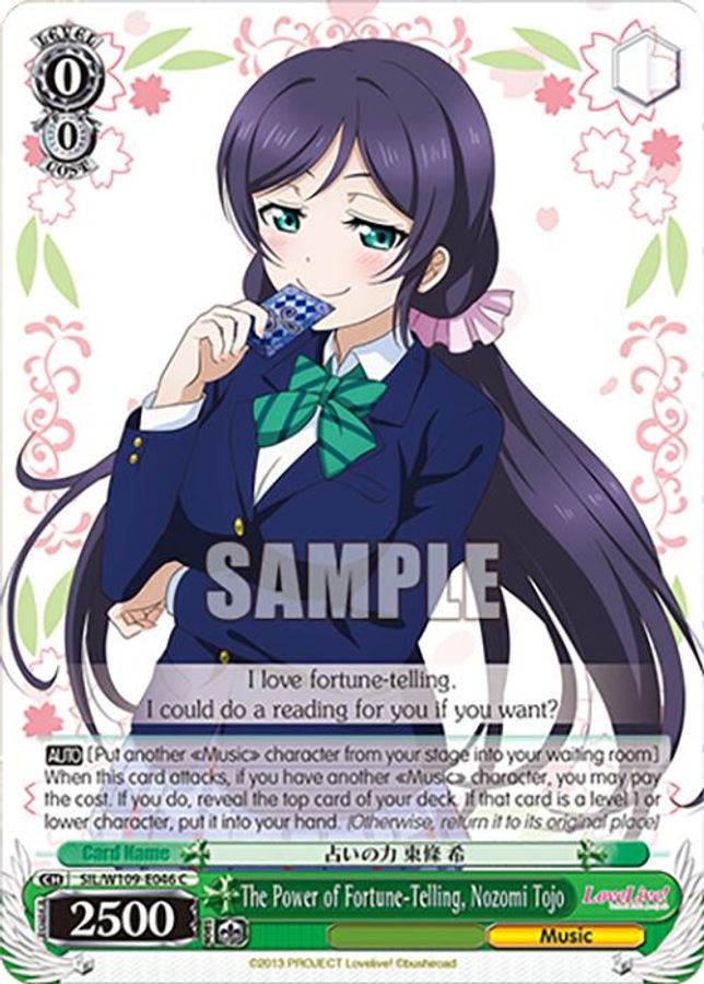 Nozomi Tojo C waifu card — Weiss Schwarz